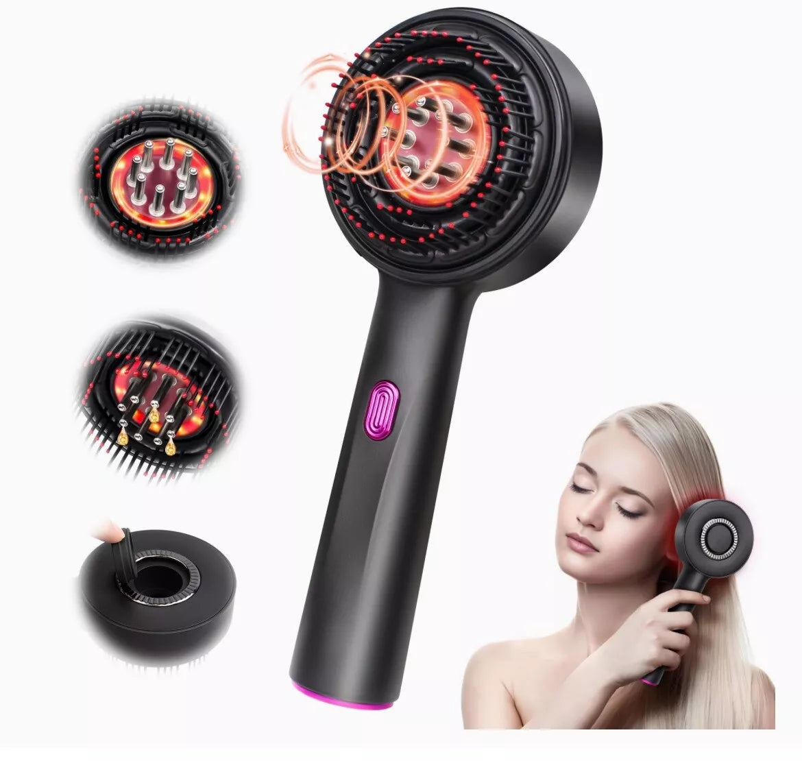 2-in-1 Electric Hair Growth Brush & Scalp Massager